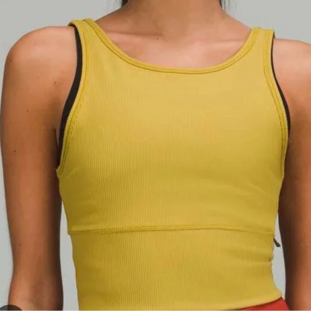 Lululemon Athletica Mustard Ribbed Tank